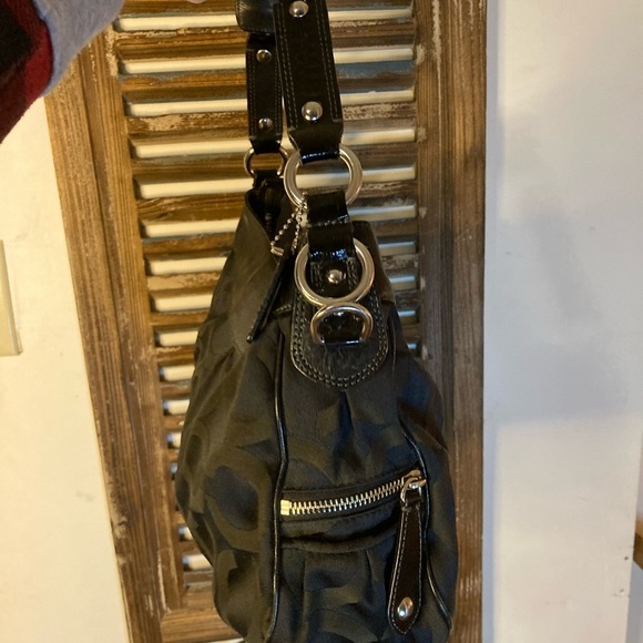 COACH 13252 Madison Parchment OP Satchel SHOULDERBAG tote black - Picture 4 of 10